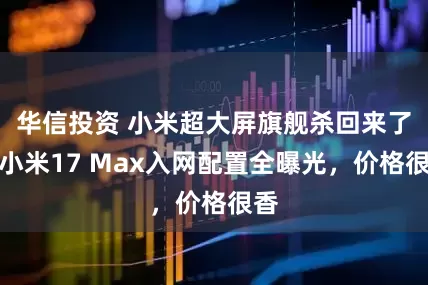 华信投资 小米超大屏旗舰杀回来了！小米17 Max入网配置全曝光，价格很香